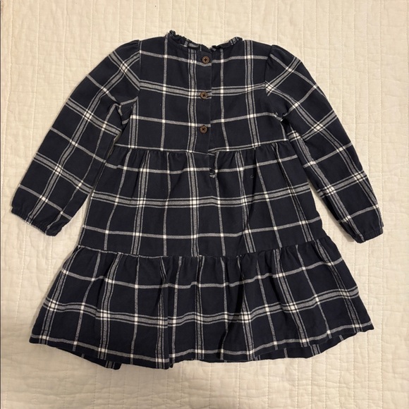 Kendi Neela Flannel Ruffle Neckline Long Sleeve Dress - Picture 3 of 4